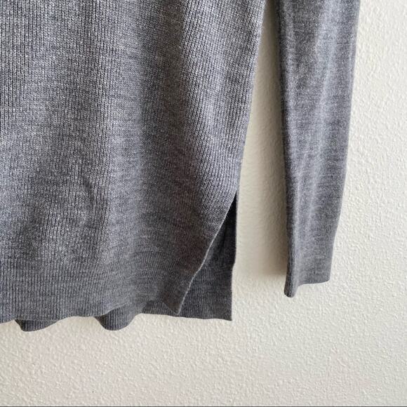 Knit by Hampshire Studio Cowl Neck Sweater Mid Weight Grey Size Small - Picture 3 of 7